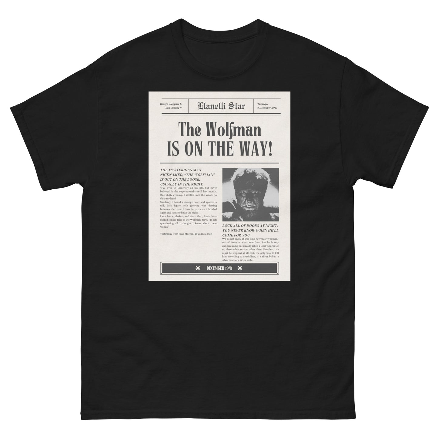 Wolfman Newspaper Tee